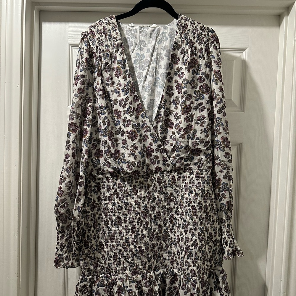 Veronica Beard
Darrah smocked floral-print mini dress Reg. $498.00